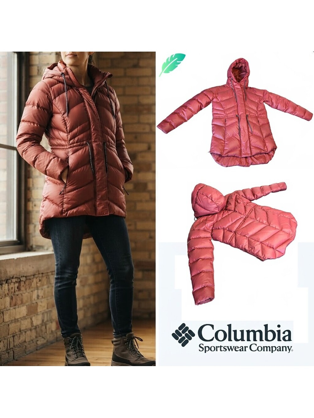 Columbia Women Down Active Jacket |Quilted Puffer Pink US S